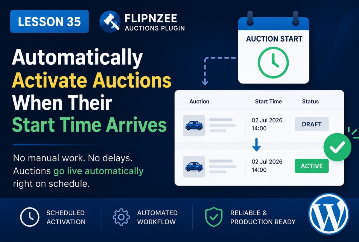 Automatically Activate Auctions When Their Start Time Arrives