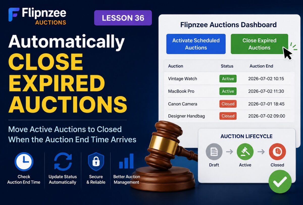 Automatically Close Expired Auctions in the Flipnzee Auctions Plugin